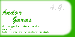 andor garas business card